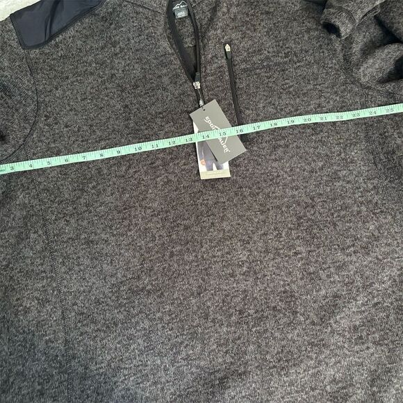 Eddie Bauer Men's XL Gray 1/4 Zip Pullover Sweater Mock Neck Casual Grey NWT - Picture 9 of 10